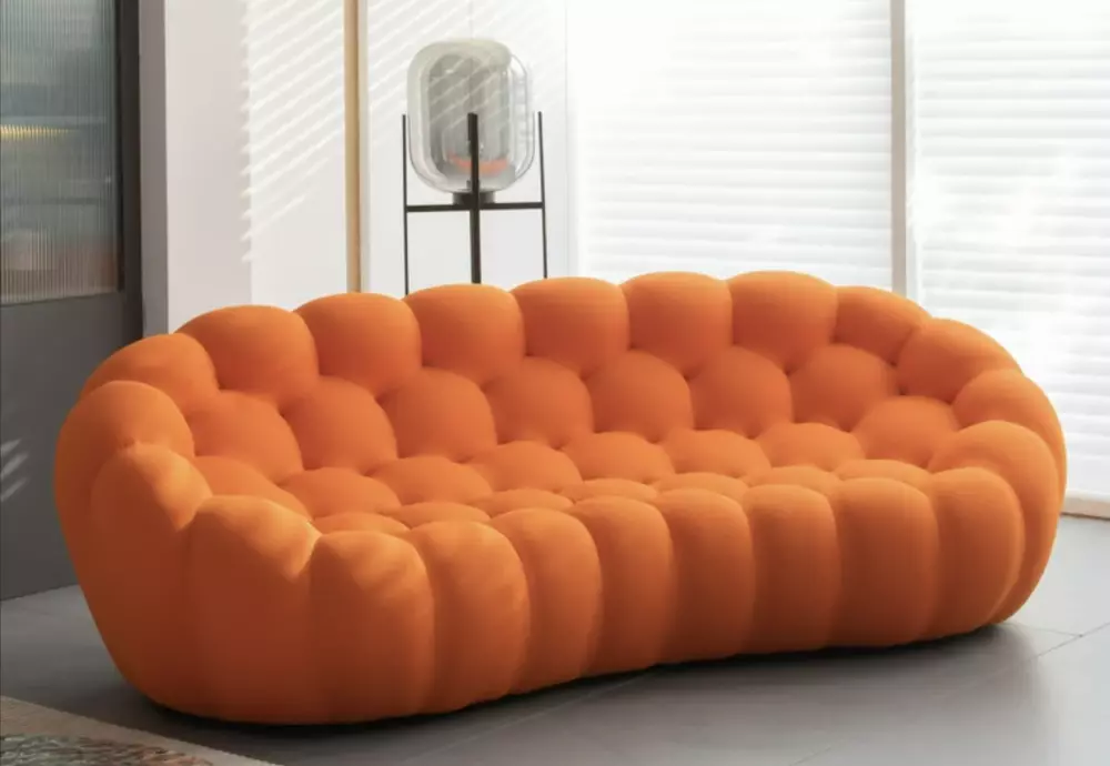 white bubble couch